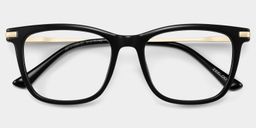 Selena Rectangulaire Noir Lunettes2