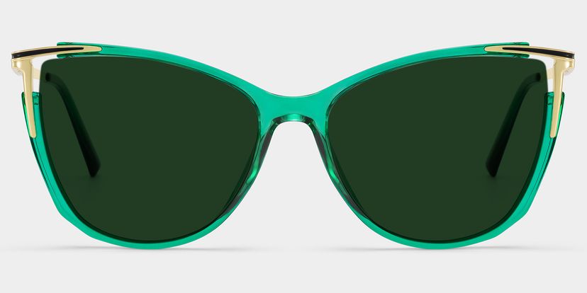 Yomary Vert Cat-eye lunettes de soleil