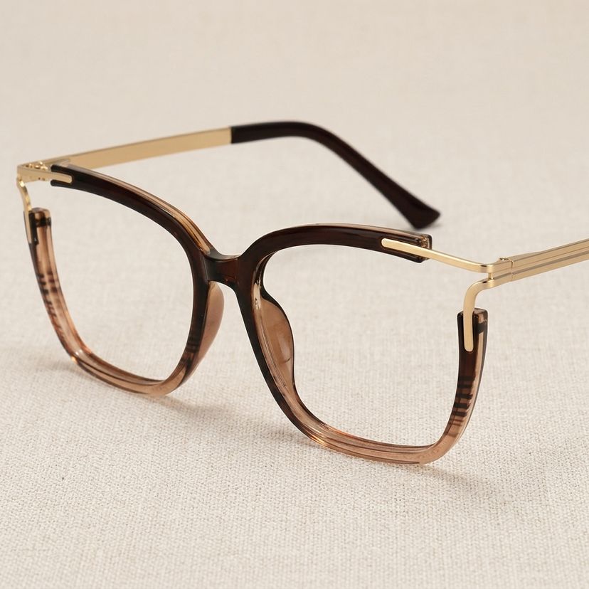 Nuriama Marron Cat-eye lunettes