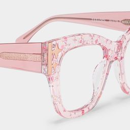 Minfia Carré Rose Lunettes5