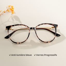 Lunettes rondes tortue Chanty0