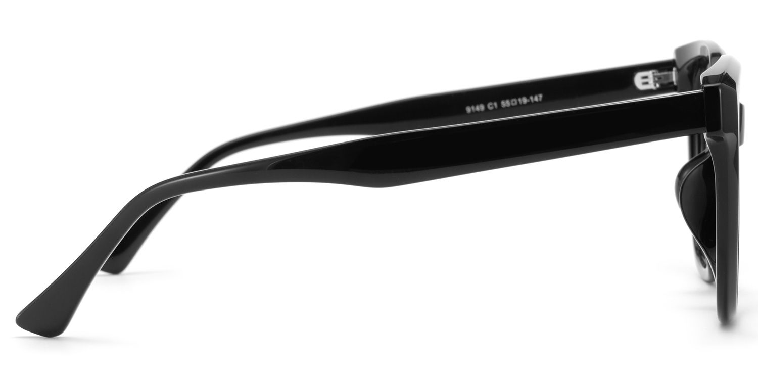 Mirage Lunettes de soleil géométriques noires TR903