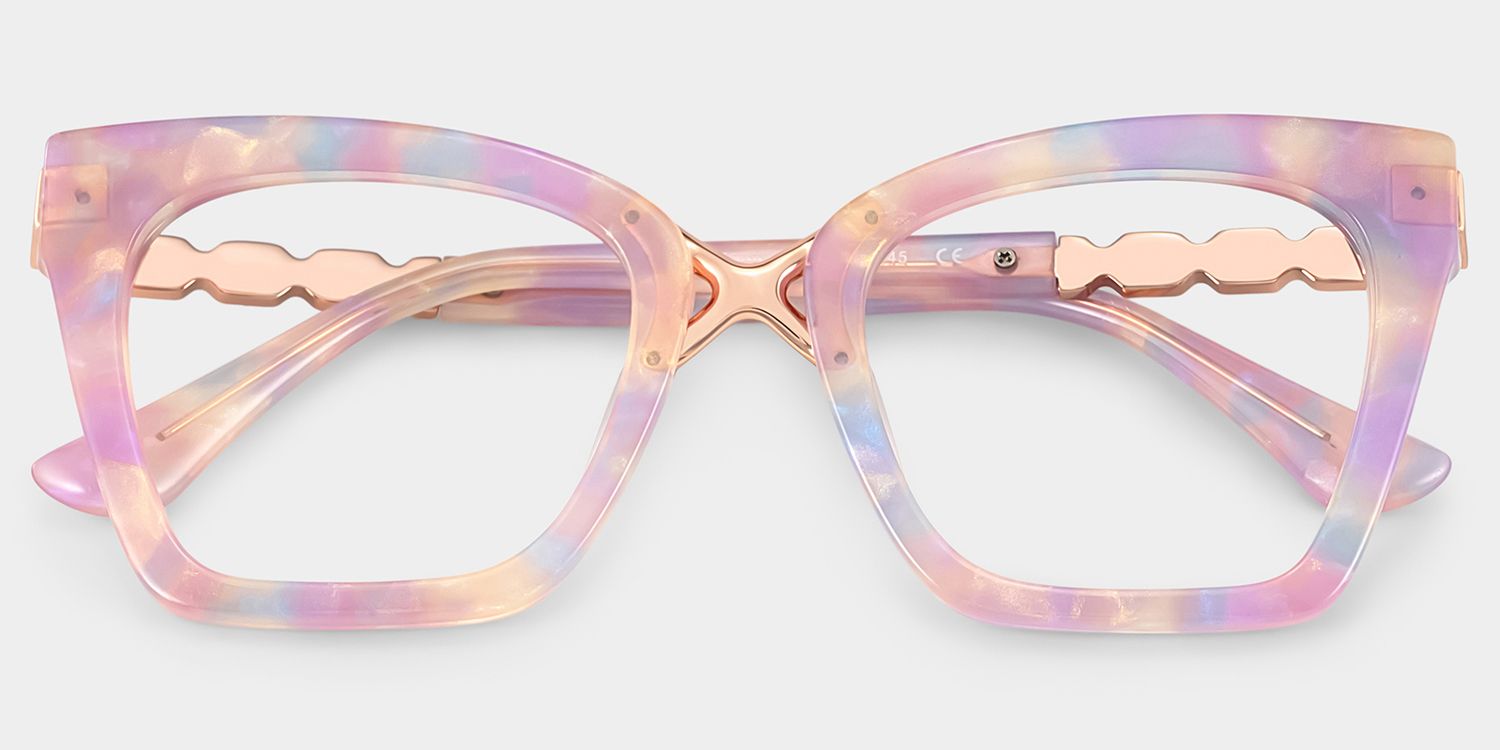 Darlyn Lunettes œil de chat roses mélangées3