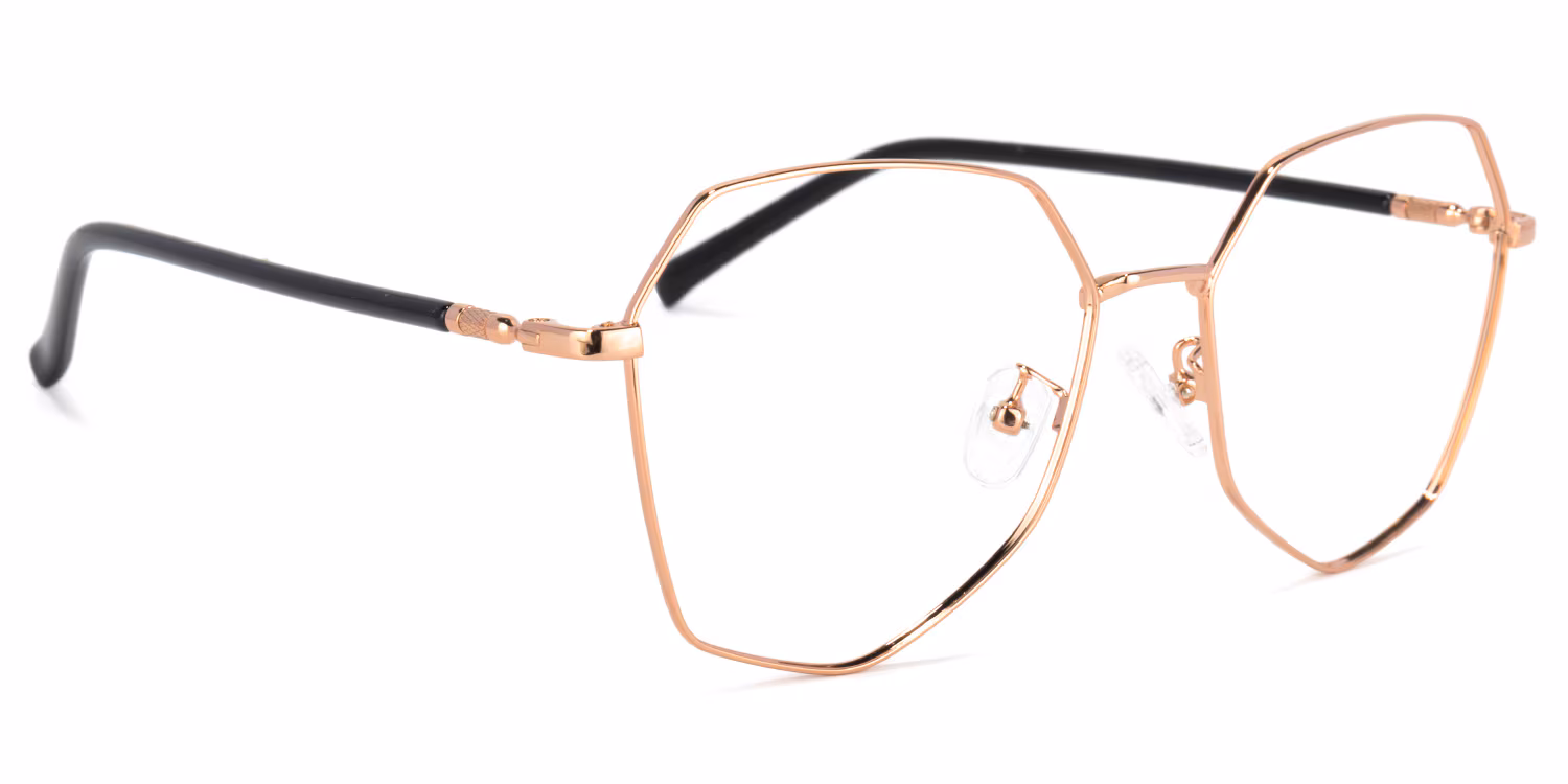 Bivins Géométrique Or Lunettes2