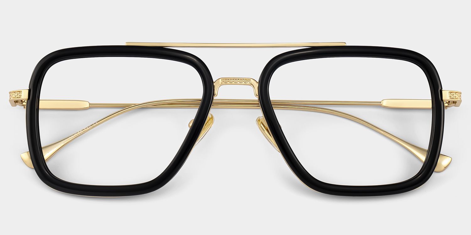 Gifford Noir Aviateur Lunettes1