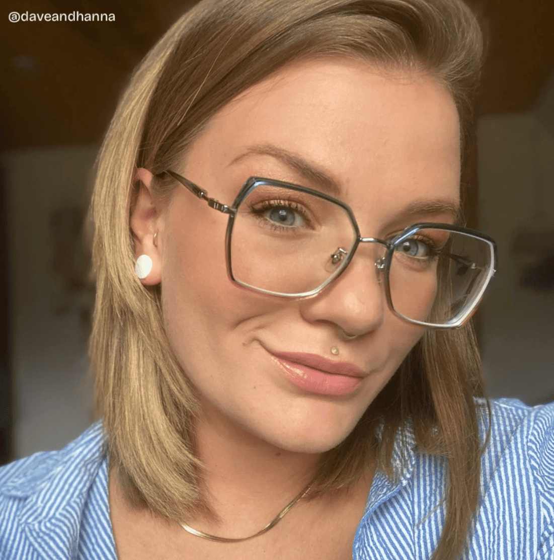 Burt Bleue Géométrique Lunettes7