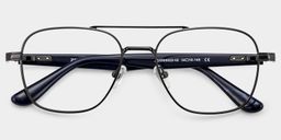 Lunettes aviateur noires1