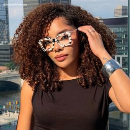 Lunettes carrées Megan à imprimé vache6