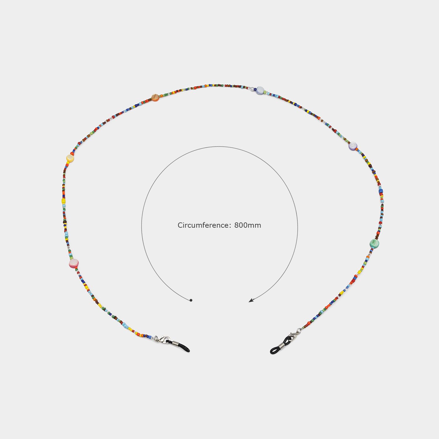 Colliers Ronds Colorés à Paillettes pour Lunettes3