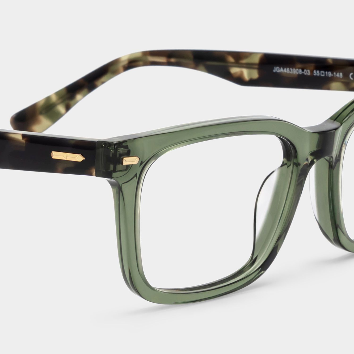Patrick Lunettes rectangulaires vertes4