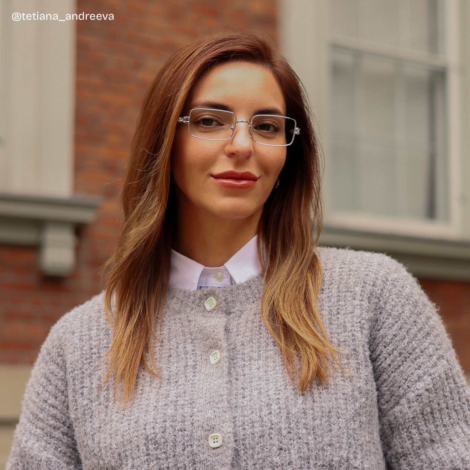 Lunettes rectangulaires argentées Olivia | ZEELOOL7