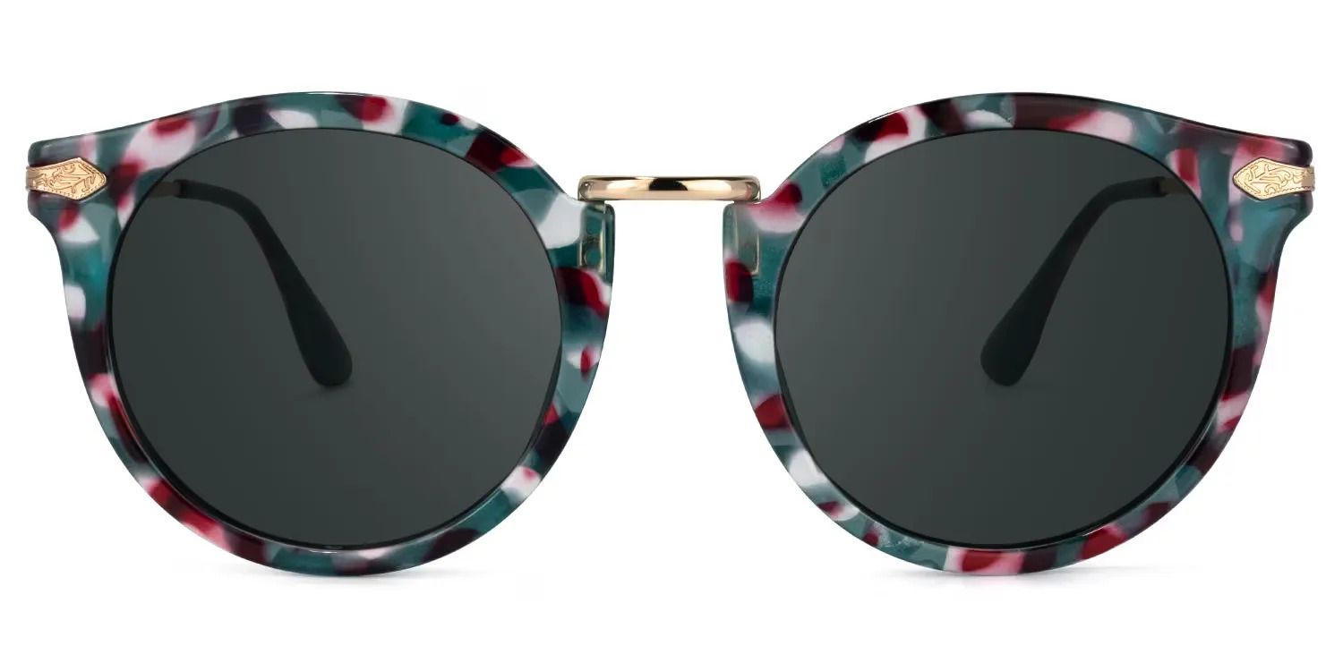 Quentina Bleue Ronde Lunettes0