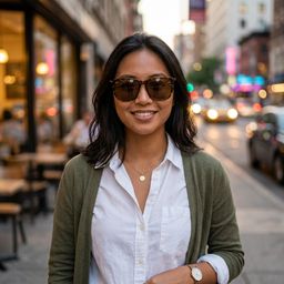 Lunettes de soleil carrées écaille TR905