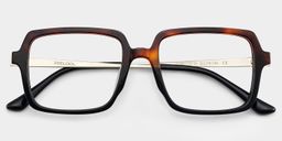 Beatrice Bicolore Rectangulaire lunettes1