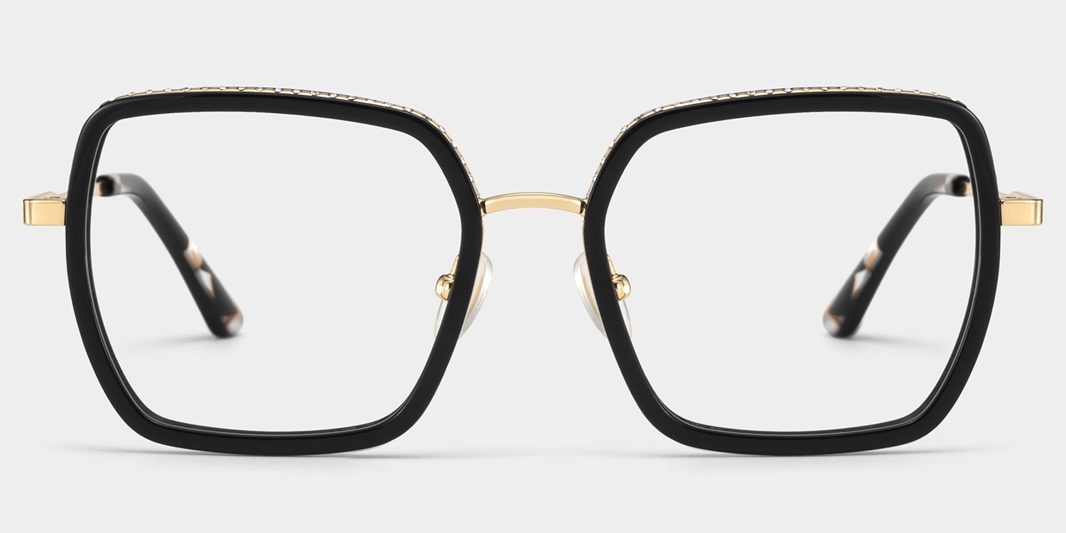 Fiona Carré Noir Lunettes2
