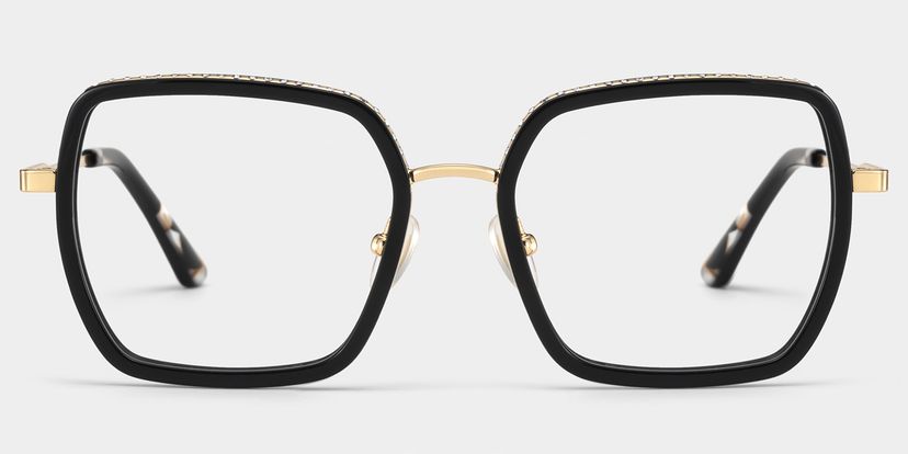 Fiona Carré Noir Lunettes