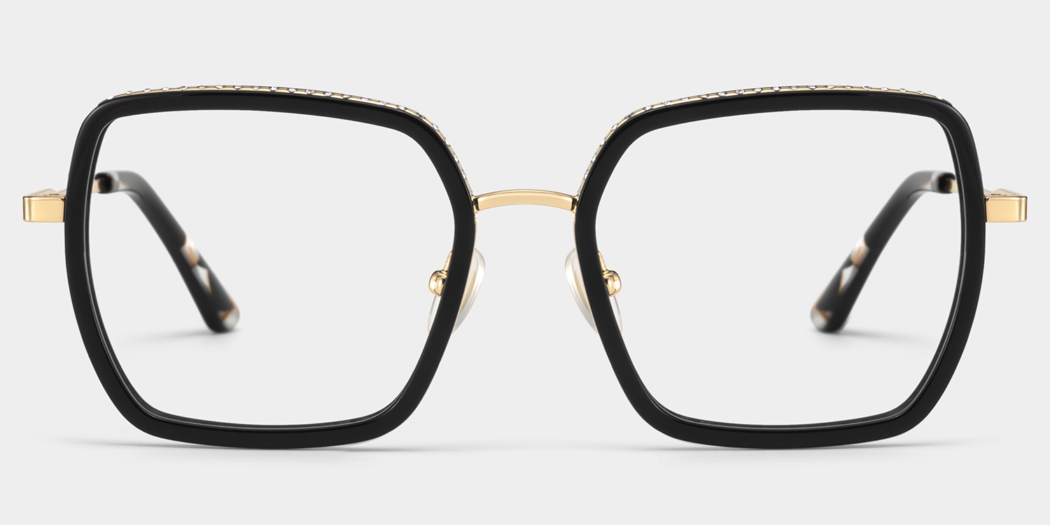 Fiona Carré Noir Lunettes2