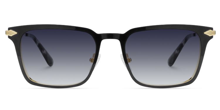 Rectangulaire Noir Métal Solaire