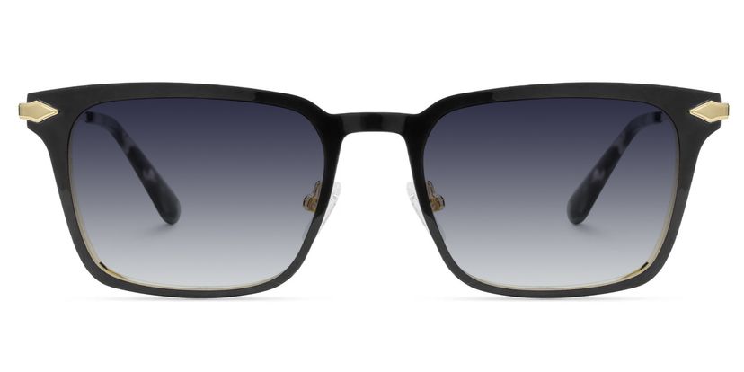 Chaney Noir Rectangulaire lunettes de soleil