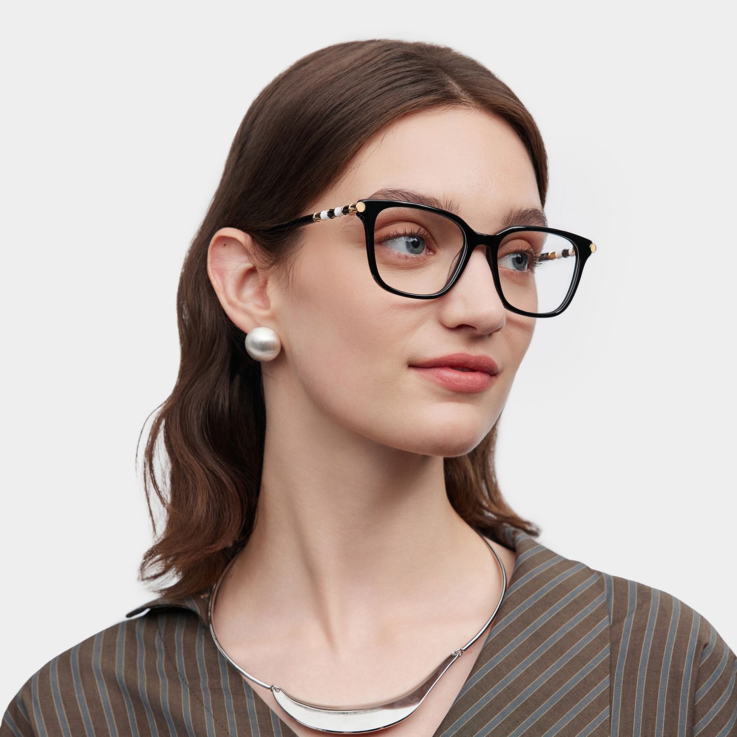Delilah Carré Noir Lunettes7
