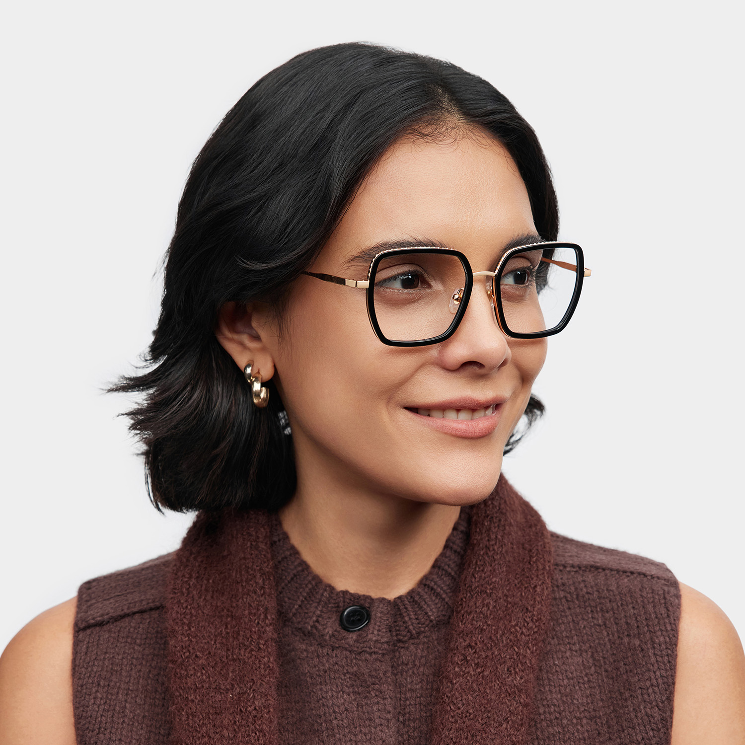 Fiona Carré Noir Lunettes1