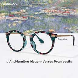 Lunettes Quentina Round Bleues0