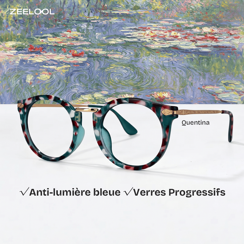 Lunettes Quentina Round Bleues