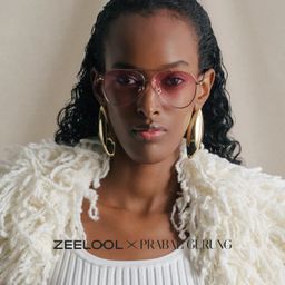Lunettes de soleil aviateur en métal doré rose5