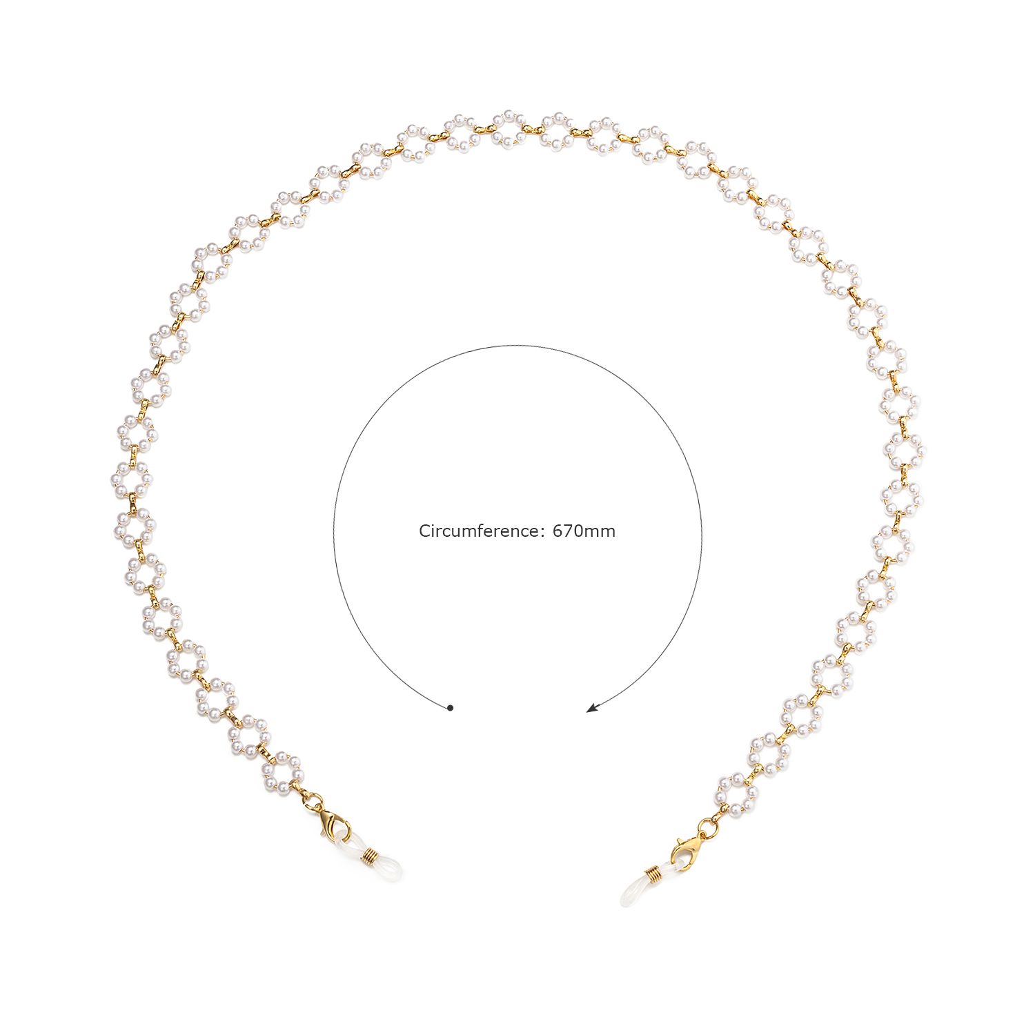 Chaînes Pour Lunettes Blanches En Forme De Fleur2