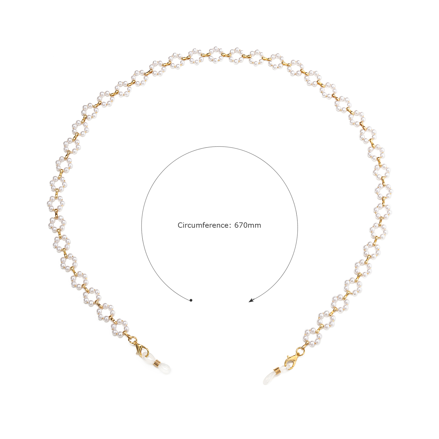 Chaînes Pour Lunettes Blanches En Forme De Fleur2