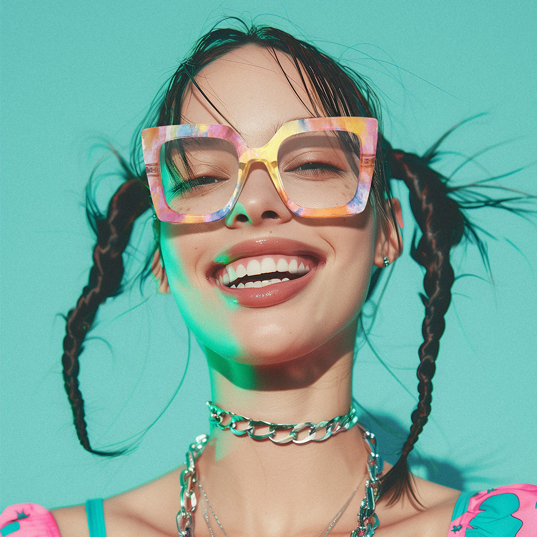 Qatar Multicolor Carré Lunettes4