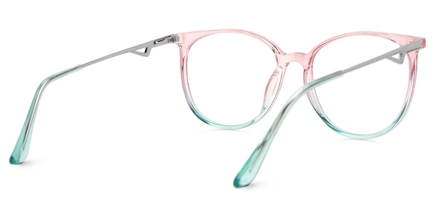 Lunettes rondes rose et vert Babbage4