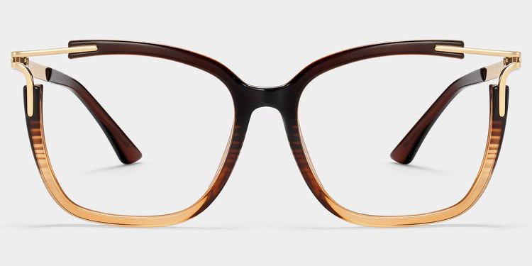Nuriama Marron Cat-eye lunettes