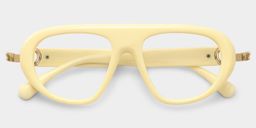 Aveline Blanc Aviateur lunettes1