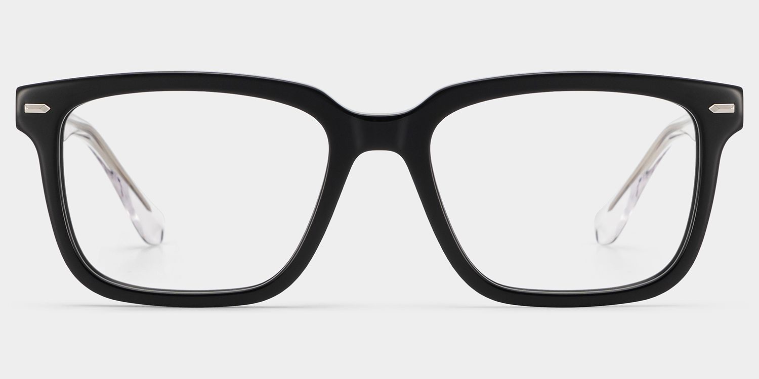George Lunettes rectangulaires noires1