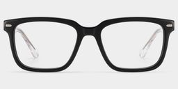 Lunettes rectangulaires noires1