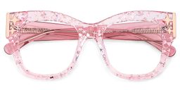 Minfia Carré Rose Lunettes2