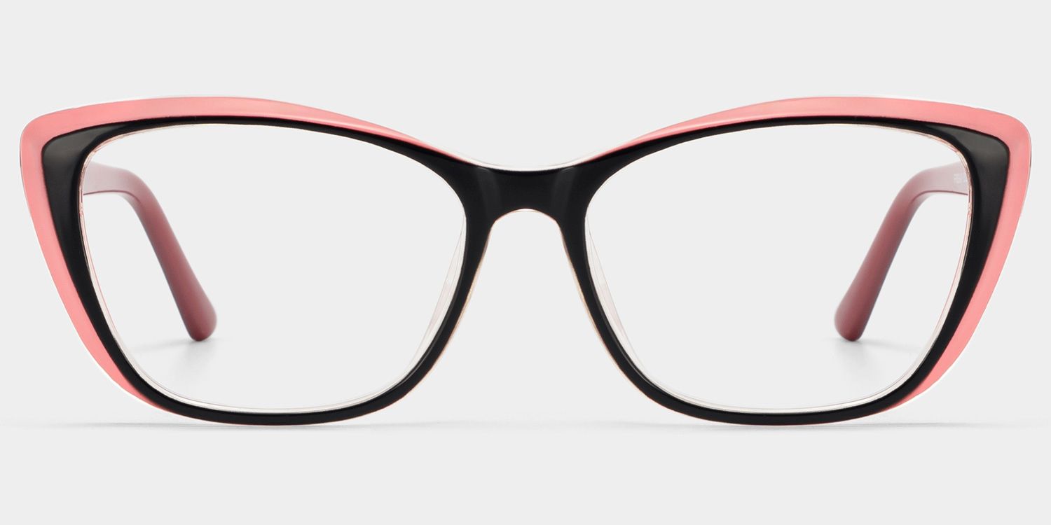 Fidelia Noir Rose Cateye Lunettes1