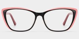 Fidelia Noir Rose Cateye Lunettes1