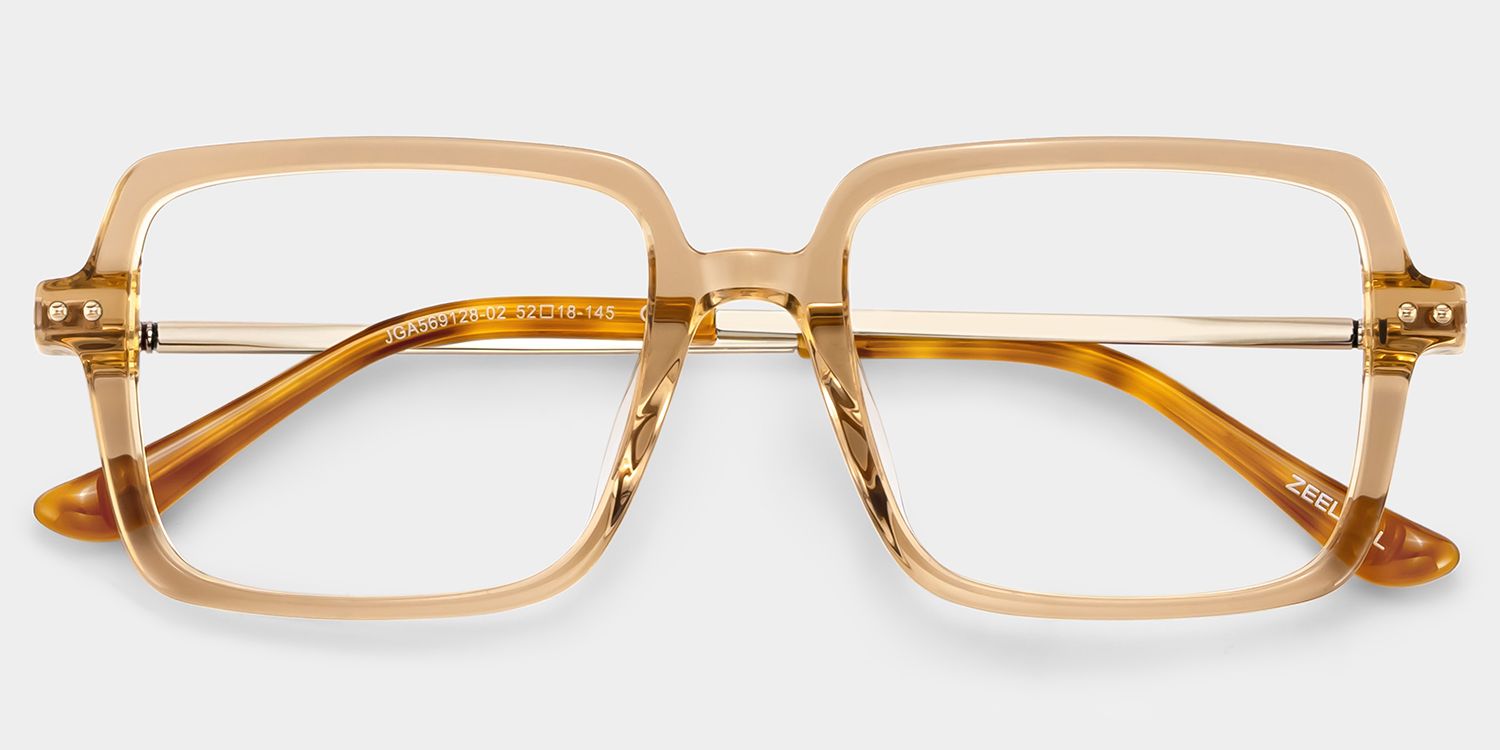 Asher Marron Rectangle Lunettes1