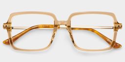 Asher Marron Rectangulaire lunettes1