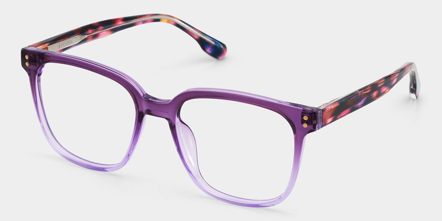 Donnalyn Carrées Violettes TR90 Lunettes3