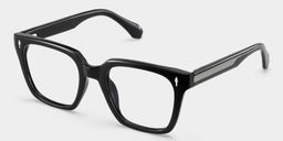 Lunettes rectangulaires noires Nick2
