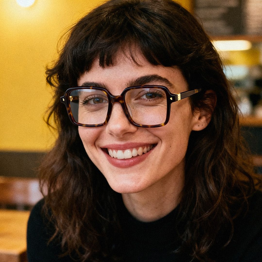 Talia Carré Tortue Lunettes1