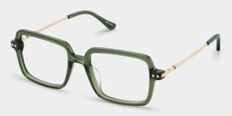 Asher Vert Rectangulaire lunettes2
