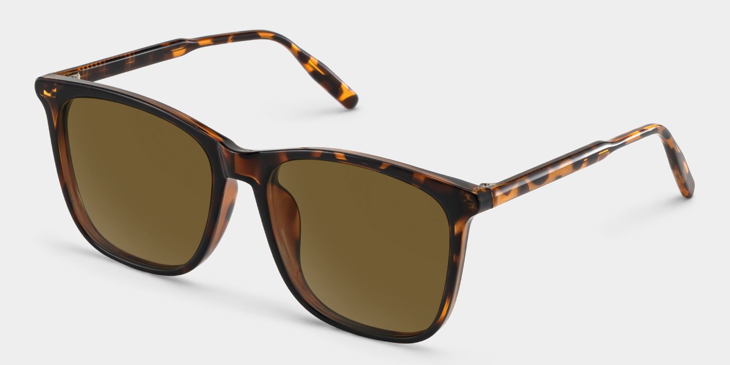 Malika Lunettes de soleil carrées écaille TR902