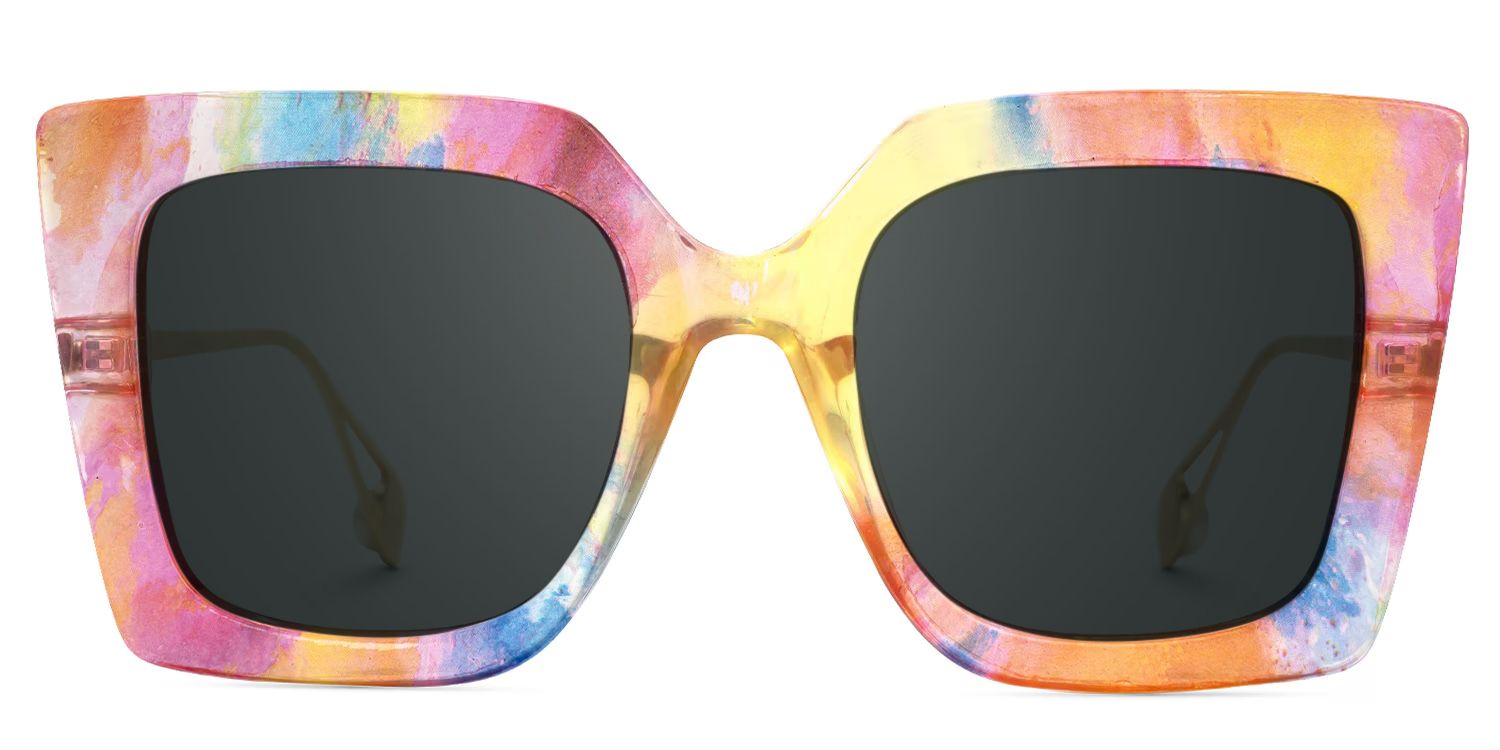 Qatar Multicolor Carré Lunettes0