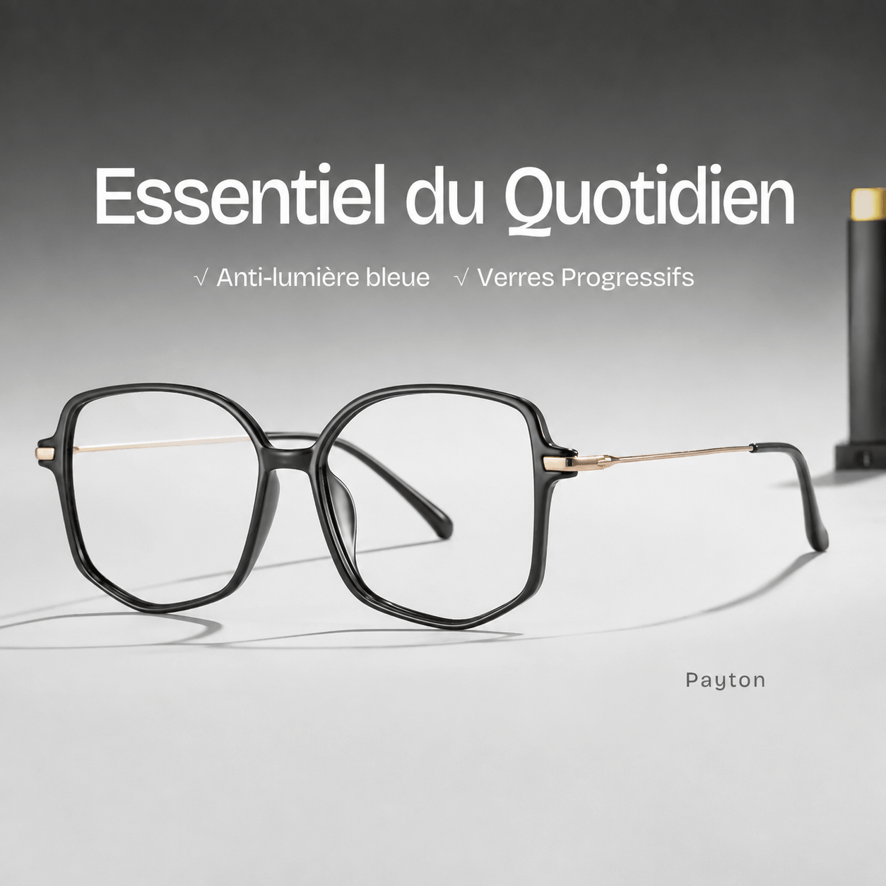 Lunettes géométriques noires en TR900