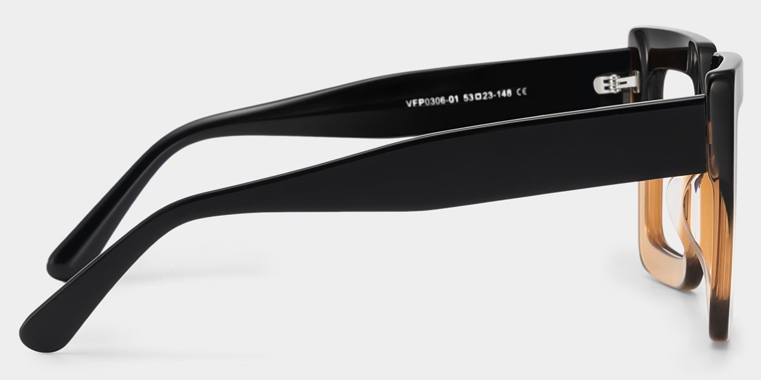 Brandon Marron Carré Lunettes3