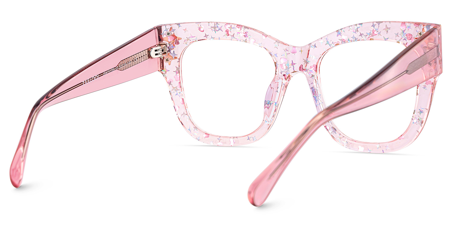 Minfia Carré Rose Lunettes4